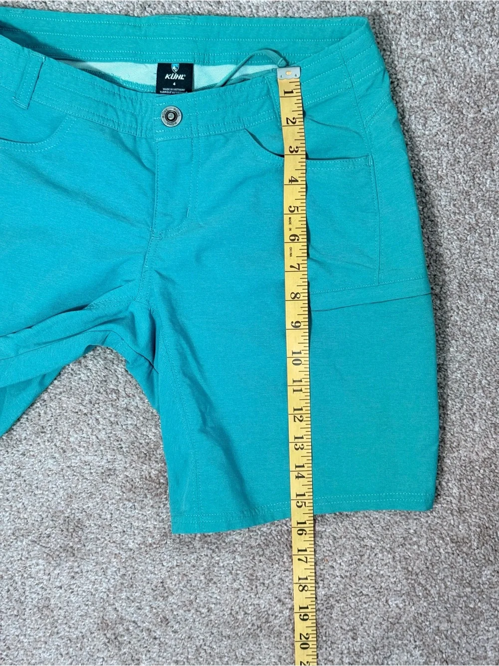Kuhl Men's Sz 4 Light Sea Green Cargo Shorts